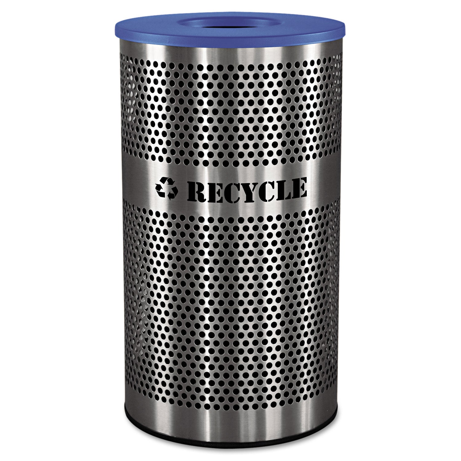 Stainless Steel Recycle Receptacle, 33 gal, Stainless Steel - 