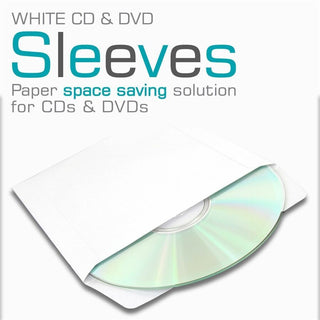 Maxell White CD / DVD Sleeves - Sleeve - Slide Insert - White
