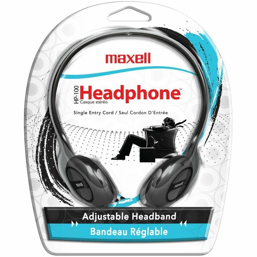 HP-100 Headphones, 4 ft Cord, Black