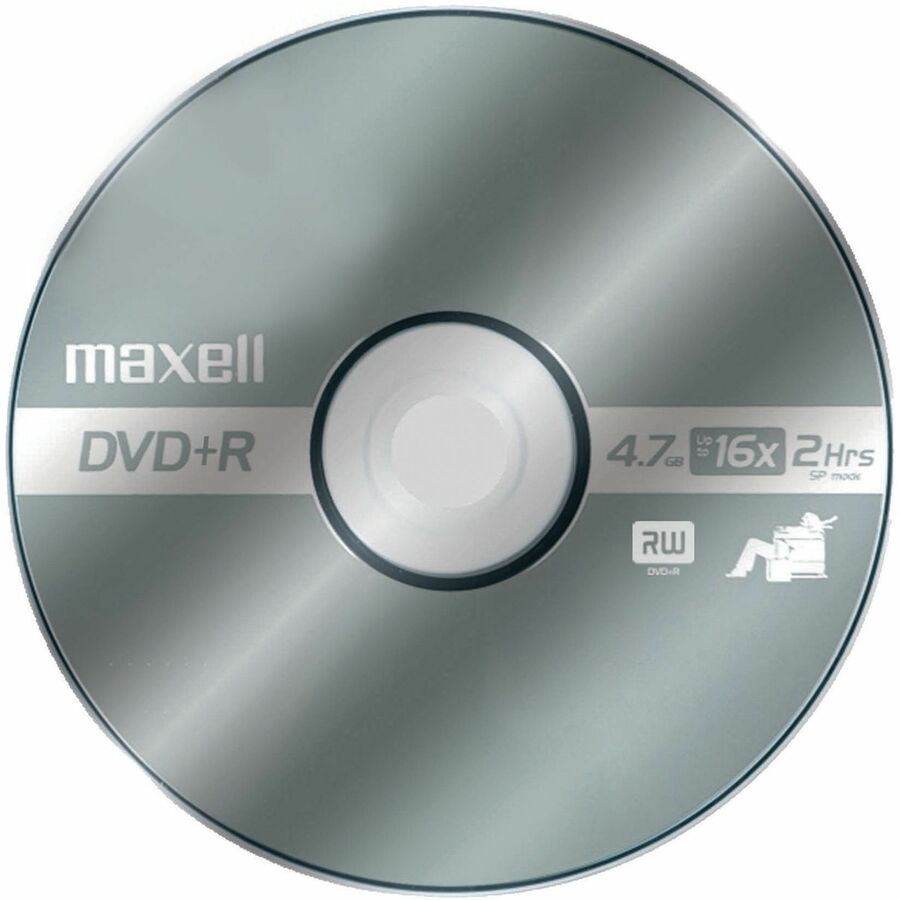 DVD+R High-Speed Recordable Disc, 4.7 GB, 16x, Spindle, Silver, 50/Pack