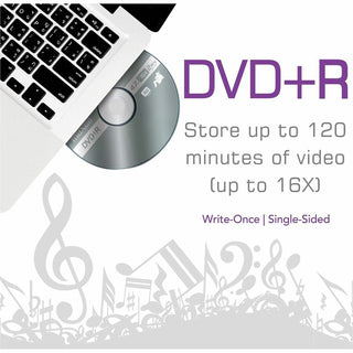 DVD+R High-Speed Recordable Disc, 4.7 GB, 16x, Spindle, Silver, 50/Pack