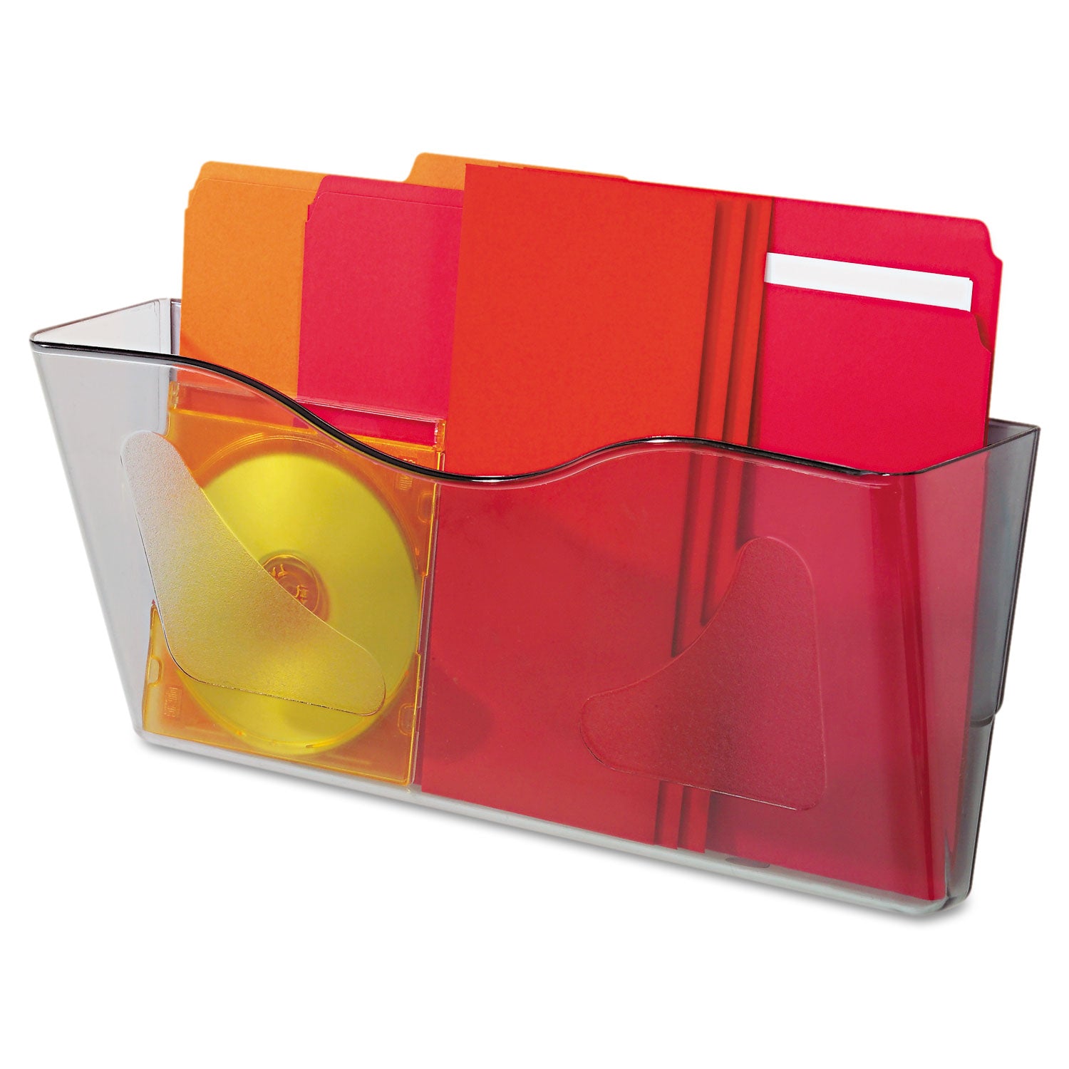 Euro-Style DocuPocket Landscape Wall File, Larger Files/Tabloid Size, 15" x 4" x 6.63", Smoke - 