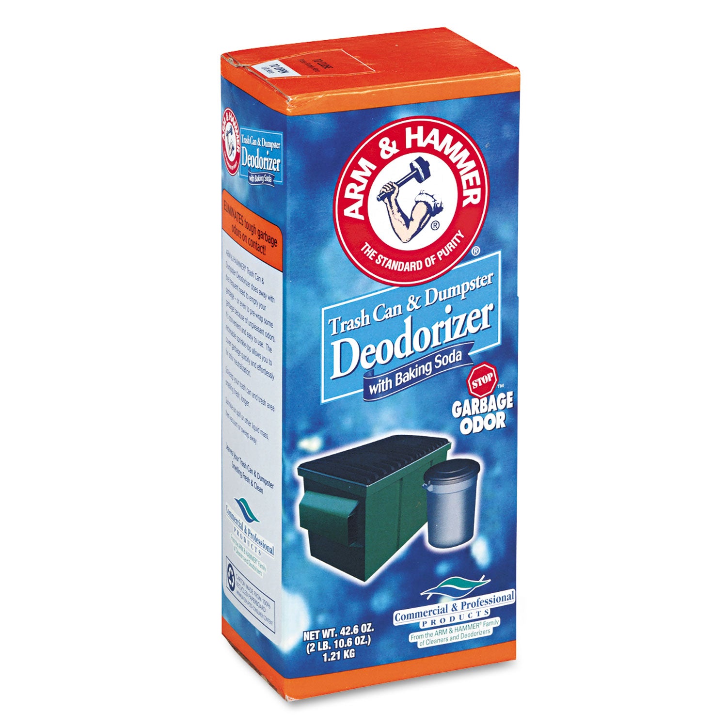 Trash Can and Dumpster Deodorizer, Sprinkle Top, Original, 42.6 oz Powder - 