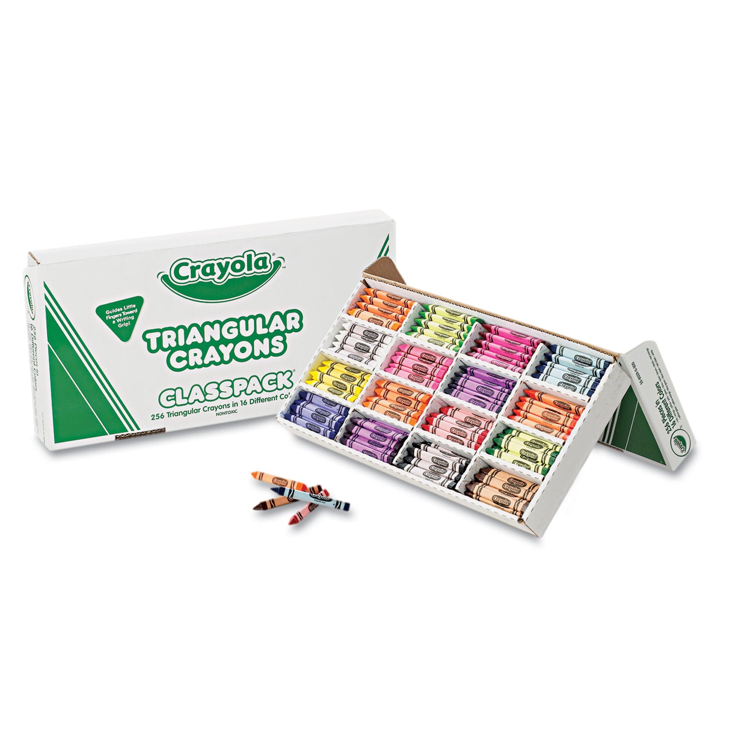 Classpack Triangular Crayons, 16 Colors, 256/Carton - 1