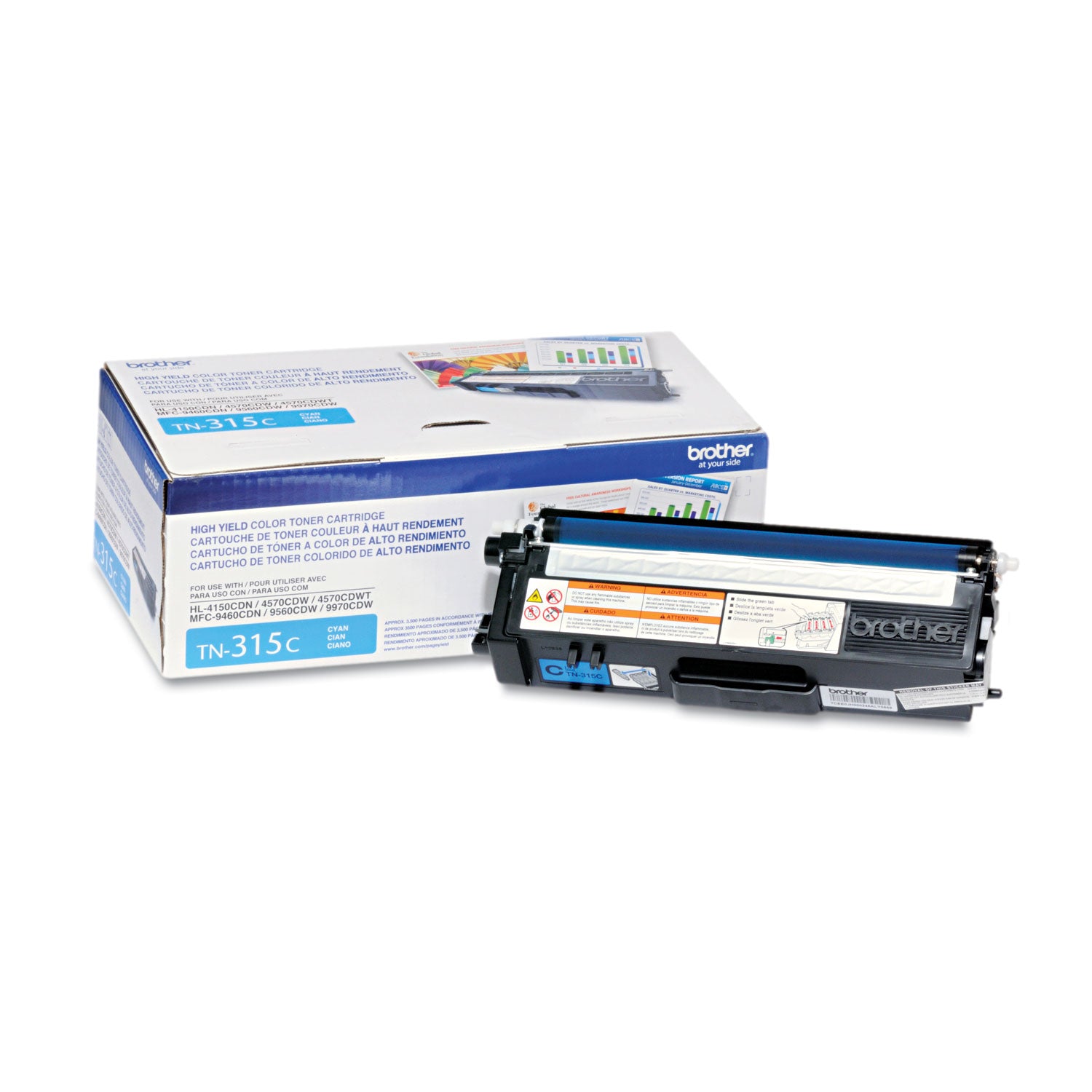 TN315C High-Yield Toner, 3,500 Page-Yield, Cyan - 