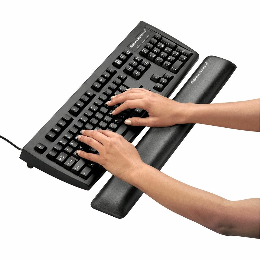 Keyboard Wrist Support with Microban Protection, 18.37 x 2.75, Graphite