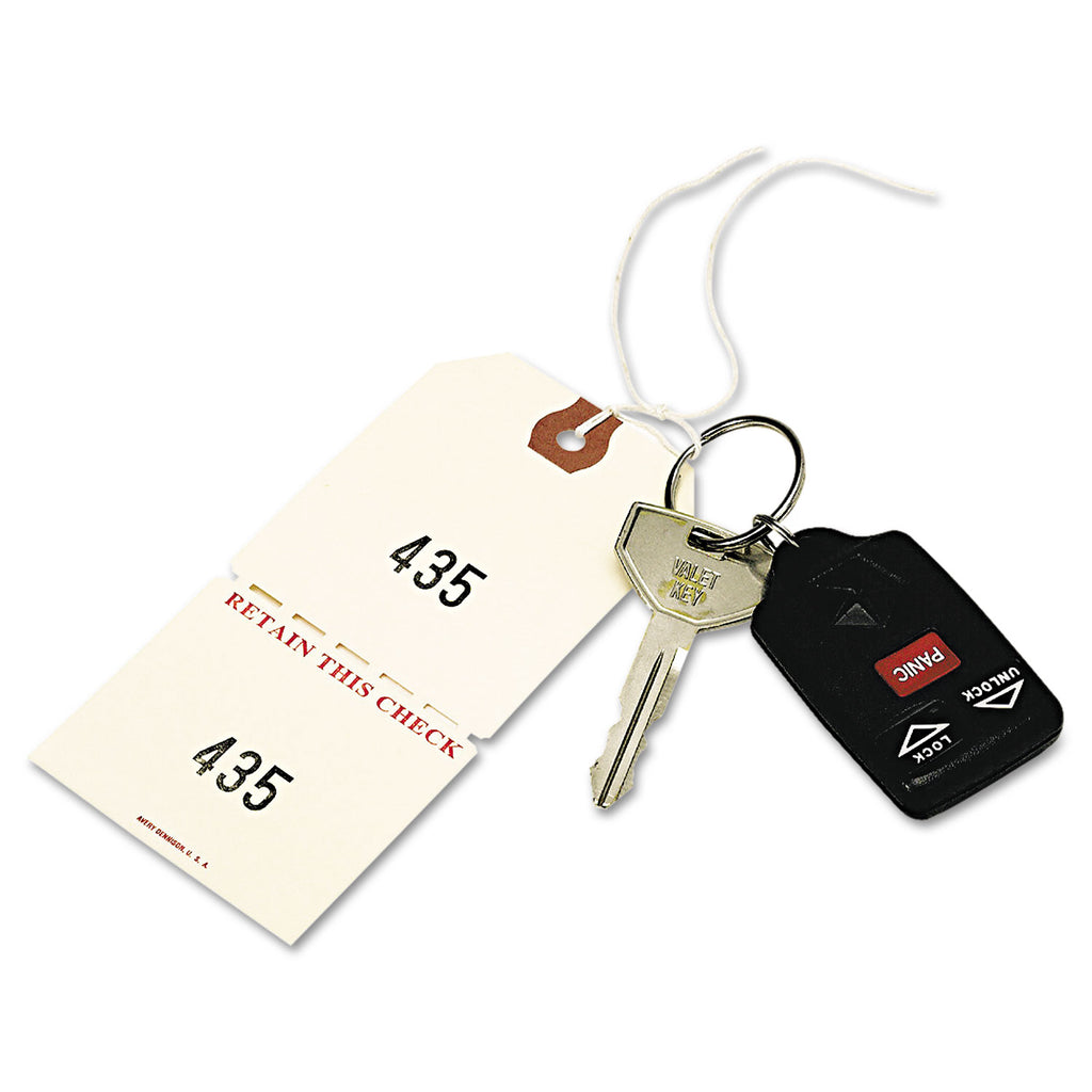 Duplicate Auto Park Tags, 1-500, 4.75 x 2.38, Manila, 500/Box - 