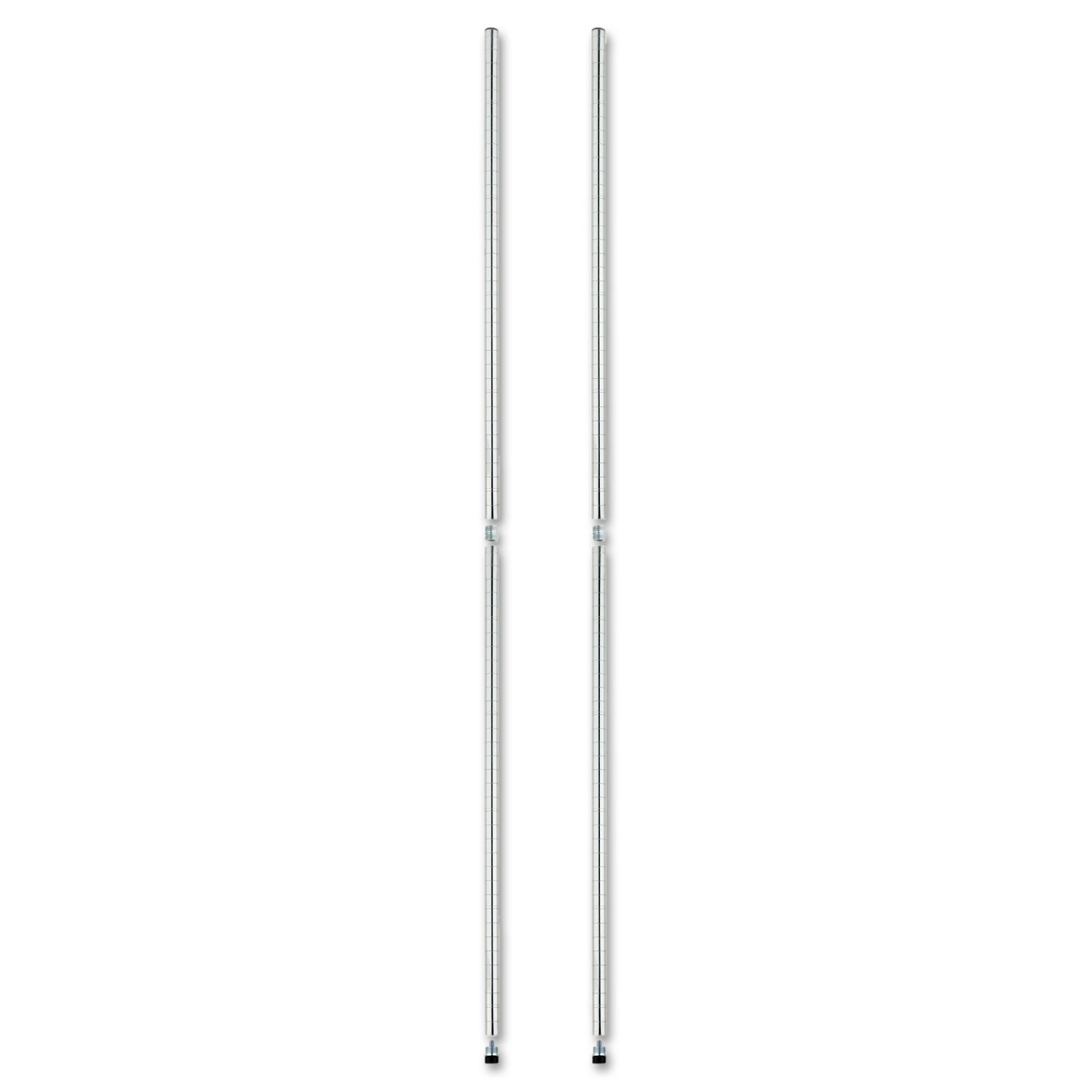 Stackable Posts For Wire Shelving, 36" High, Silver, 4/Pack - 