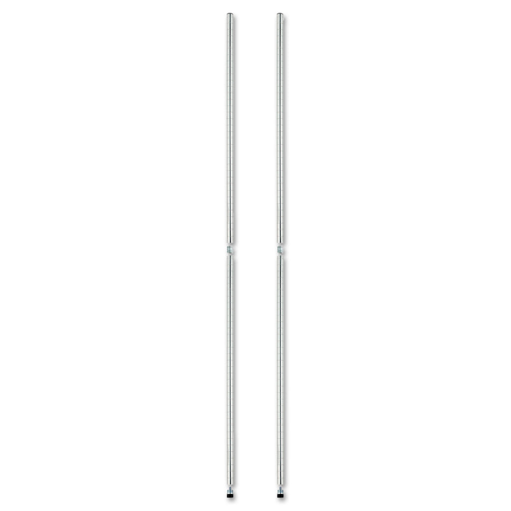 Stackable Posts For Wire Shelving, 36" High, Silver, 4/Pack