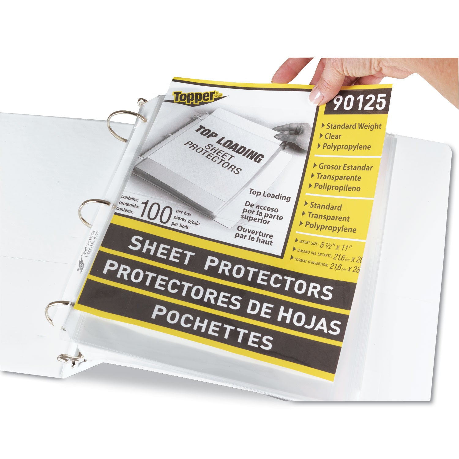 Top-Load Polypropylene Sheet Protectors, Standard, Letter, Clear, 2", 100/Box - 