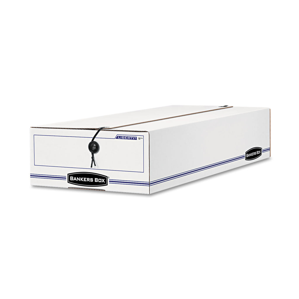 LIBERTY Check and Form Boxes, 11" x 24" x 5", White/Blue, 12/Carton - 
