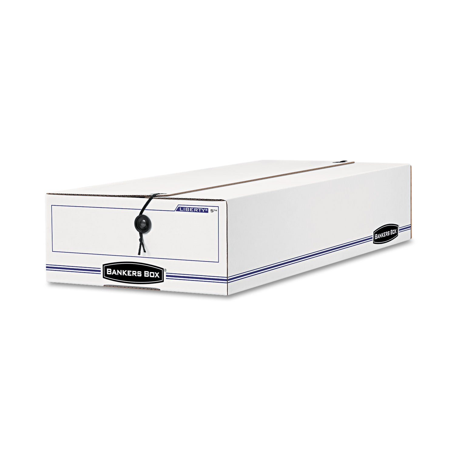 LIBERTY Check and Form Boxes, 11" x 24" x 5", White/Blue, 12/Carton - 
