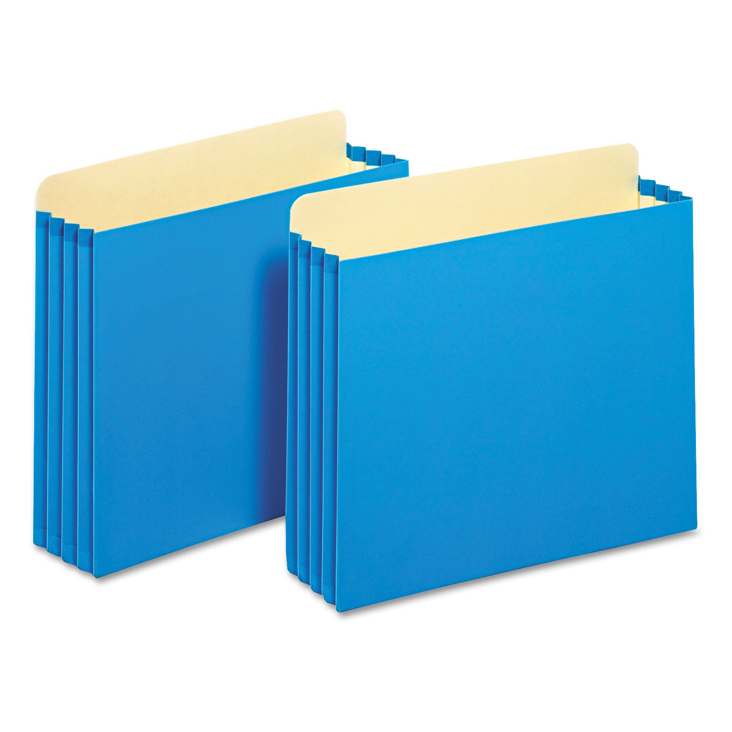 File Cabinet Pockets, 3.5" Expansion, Letter Size, Blue, 10/Box - 