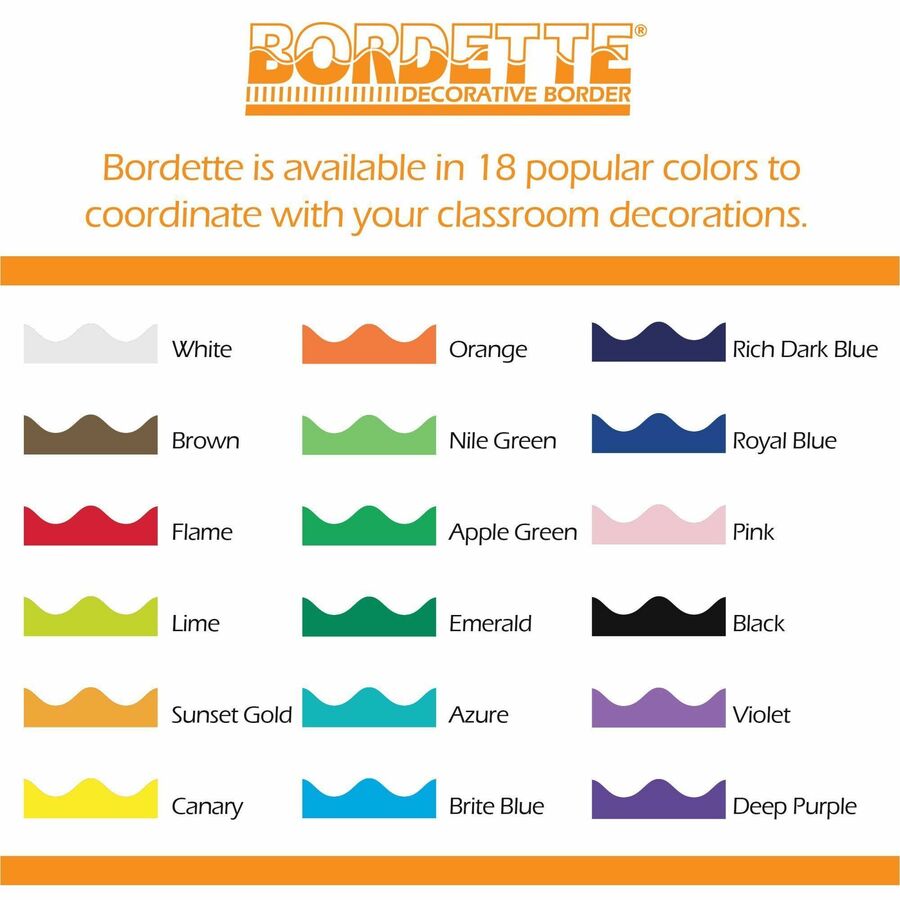 Pacon Bordette Scalloped Decorative Border, Sold as 1 Roll