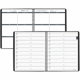 Monthly Planner in Business Week Format, 10 x 8, Black Cover, 12-Month (Jan to Dec): 2024