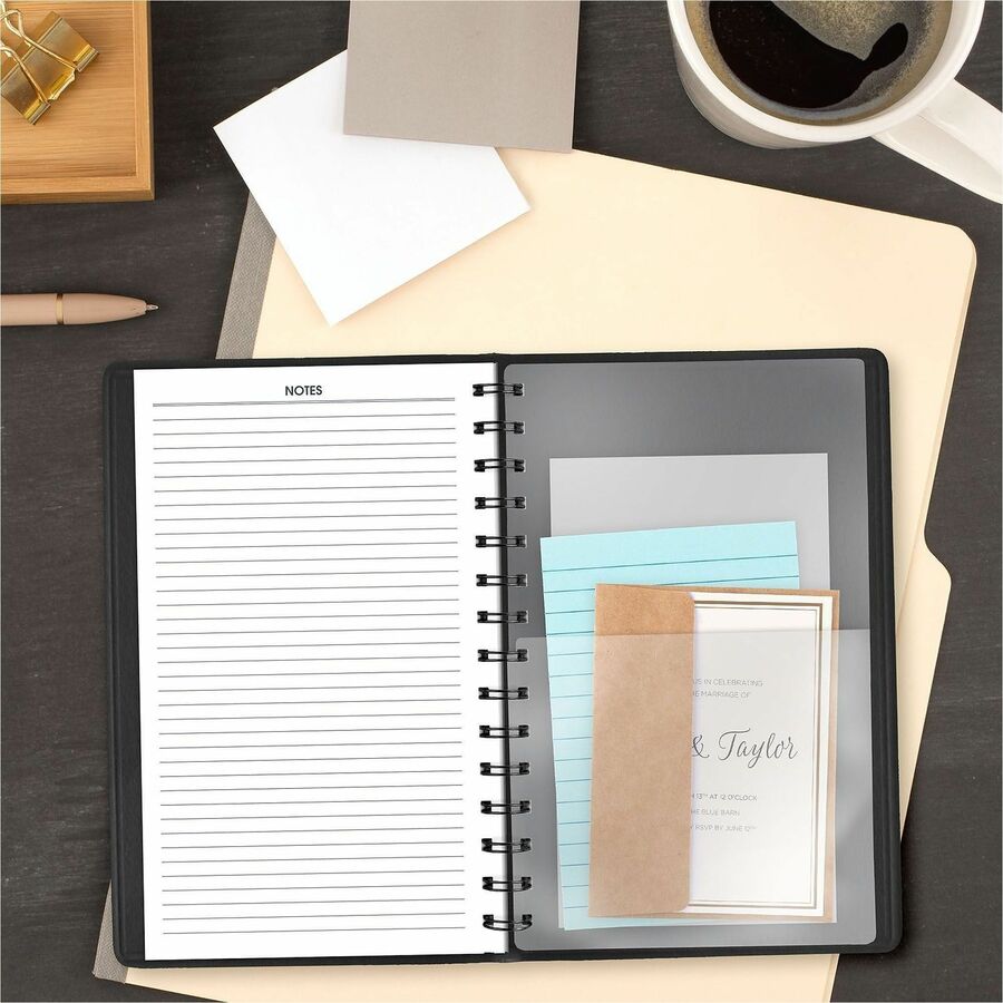 At-A-Glance 24-HourAppointment Book Planner - Julian Dates - Daily - 1 Year - January 2024 - December 2024 - 12:00 AM to 11:00 PM - Hourly - 1 Day Single Page Layout - 4 7/8" x 8" Sheet Size - Wire Bound - Black - Simulated Leather - 1 Each