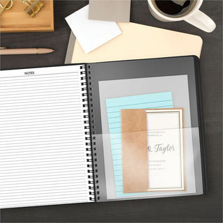 At-A-Glance 24-HourAppointment Book Planner - Daily - January 2024 - December 2024 - 12:00 AM to 11:00 PM - Hourly - 1 Day Single Page Layout - 8 1/2" x 11" Sheet Size - Wire Bound - Simulated Leather - Black CoverNotepad - 1 Each
