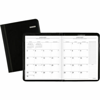 Executive Monthly Padfolio, 11 x 9, Black Cover, 13-Month (Jan to Jan): 2024 to 2025