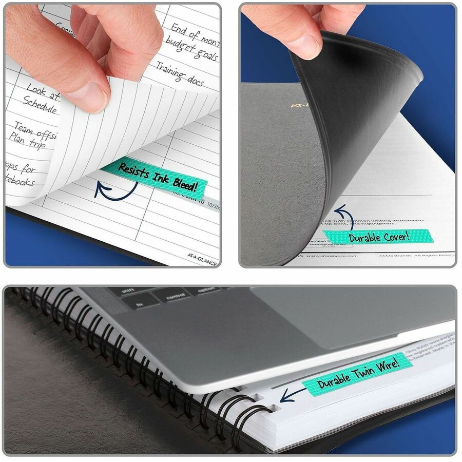 Weekly Planner Ruled for Open Scheduling, 8.75 x 6.75, Black Cover, 12-Month (Jan to Dec): 2024