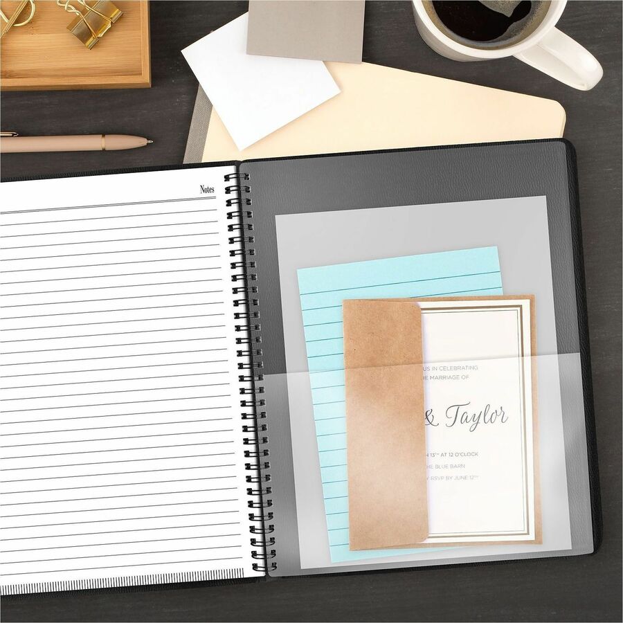 800 Range Weekly/Monthly Appointment Book, 11 x 8.25, Black Cover, 12-Month (Jan to Dec): 2024