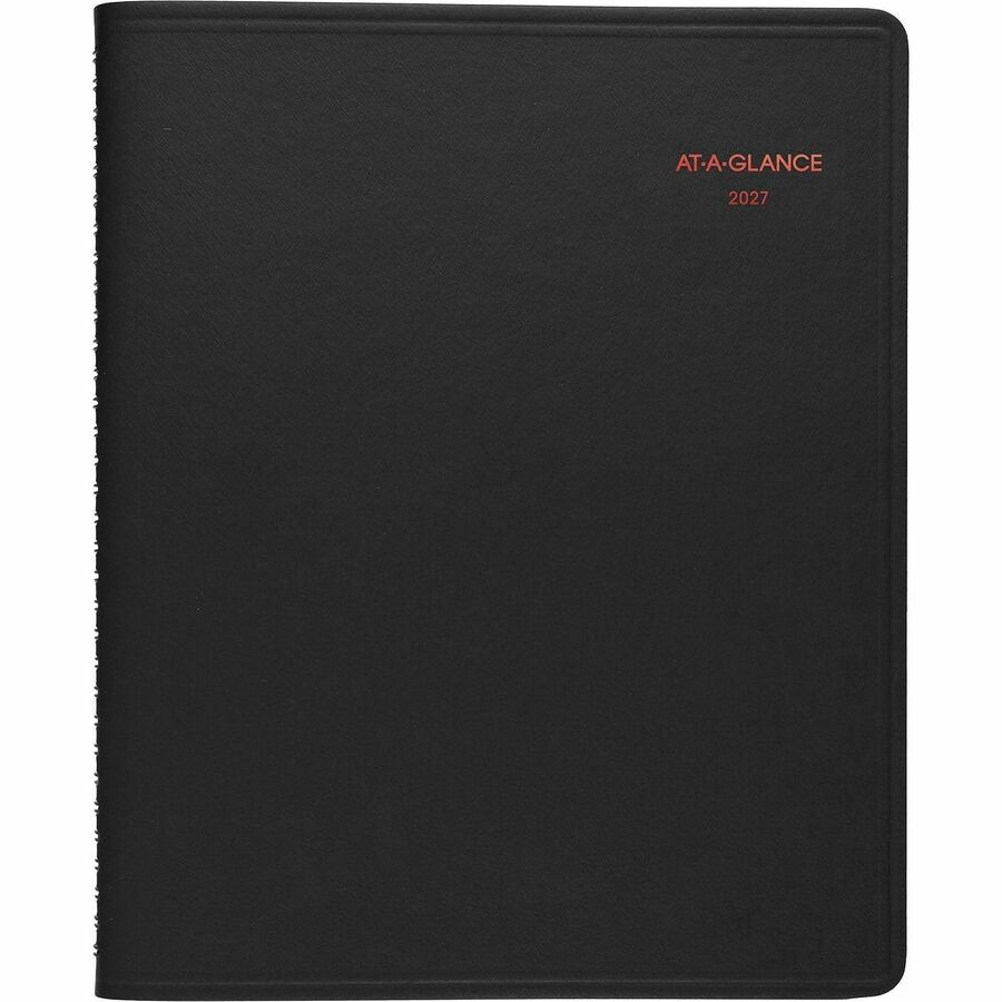 800 Range Weekly/Monthly Appointment Book, 11 x 8.25, Black Cover, 12-Month (Jan to Dec): 2024