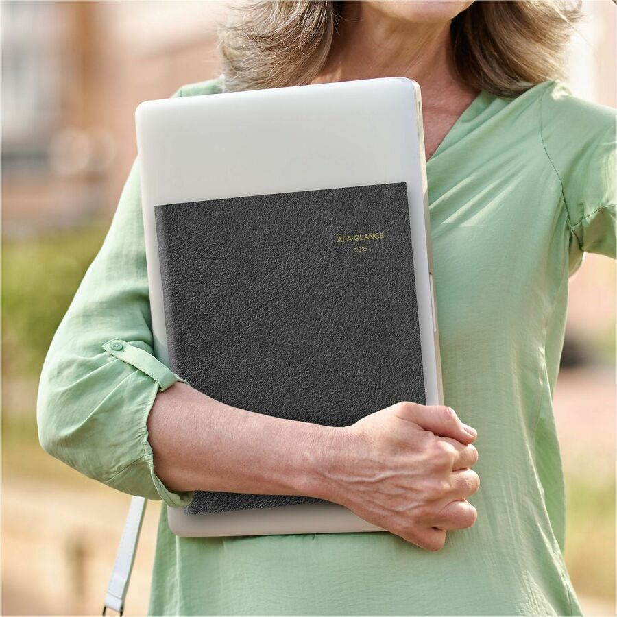 At-A-Glance Executive Padfolio Refill for 70-290 - Large Size - Julian Dates - Monthly - 13 Month - January 2024 - January 2025 - 1 Month Double Page Layout - 9" x 11" White Sheet - Stapled - White - Paper - Bleed Resistant - 1 Each