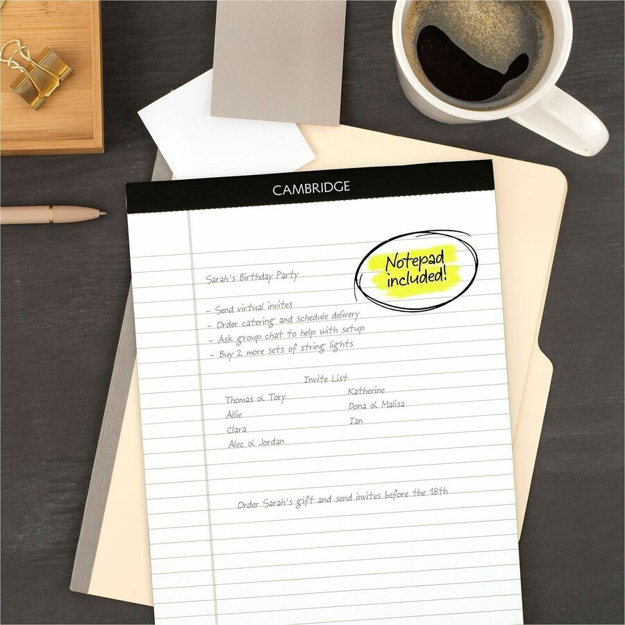 At-A-Glance Executive Padfolio Refill for 70-290 - Large Size - Julian Dates - Monthly - 13 Month - January 2024 - January 2025 - 1 Month Double Page Layout - 9" x 11" White Sheet - Stapled - White - Paper - Bleed Resistant - 1 Each