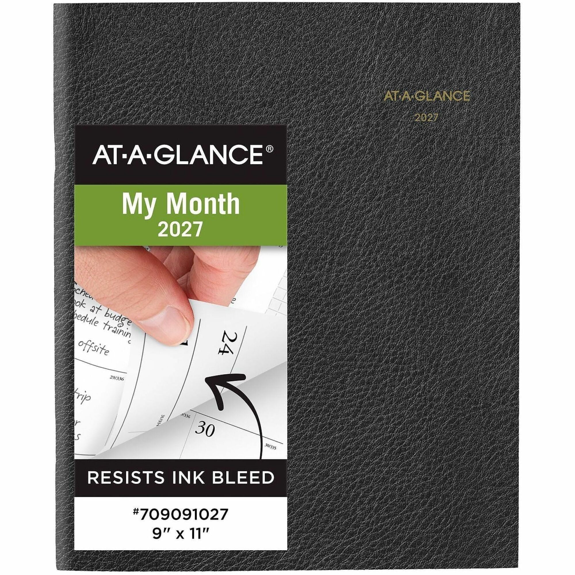 At-A-Glance Executive Padfolio Refill for 70-290 - Large Size - Julian Dates - Monthly - 13 Month - January 2024 - January 2025 - 1 Month Double Page Layout - 9" x 11" White Sheet - Stapled - White - Paper - Bleed Resistant - 1 Each
