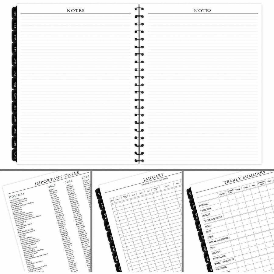 Executive Weekly/Monthly Planner Refill with 15-Minute Appointments, 11 x 8.25, White Sheets, 12-Month (Jan to Dec): 2024