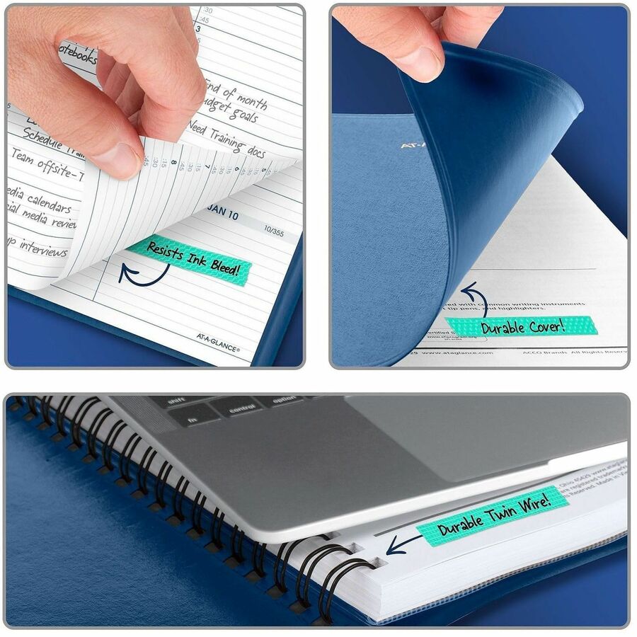 At-A-Glance Fashion Appointment Book Planner - Large Size - Julian Dates - Weekly - 1 Year - January 2024 - December 2024 - 8:00 AM to 9:45 PM - Quarter-hourly, 8:00 AM to 5:45 PM - Quarter-hourly - 1 Week Double Page Layout - 8 1/4" x 11" White Shee