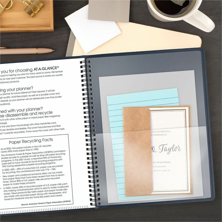 Weekly Appointment Book, 11 x 8.25, Navy Cover, 13-Month (Jan to Jan): 2024 to 2025