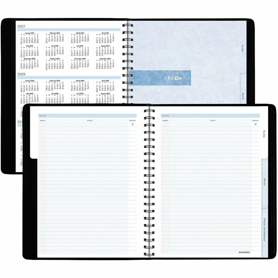 The Action Planner Weekly Appointment Book, 11 x 8, Black Cover, 12-Month (Jan to Dec): 2024