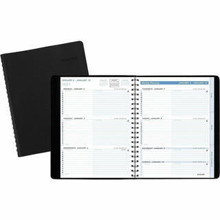 The Action Planner Weekly Appointment Book, 11 x 8, Black Cover, 12-Month (Jan to Dec): 2024