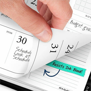 At-A-Glance Executive Appointment Book with Zipper - Large Size - Julian Dates - Weekly, Monthly - 12 Month - January 2024 - December 2024 - 8:00 AM to 5:45 PM - Quarter-hourly - 1 Week, 1 Month Double Page Layout - 8 1/4" x 11" White Sheet - Wire Bo