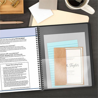At-A-Glance QuickNotes Appointment Book Planner - Large Size - Julian Dates - Weekly, Monthly - 12 Month - January 2024 - December 2024 - 8:00 AM to 5:00 PM - Hourly - 1 Week, 1 Month Double Page Layout - 8" x 10" White Sheet - Wire Bound - Simulated