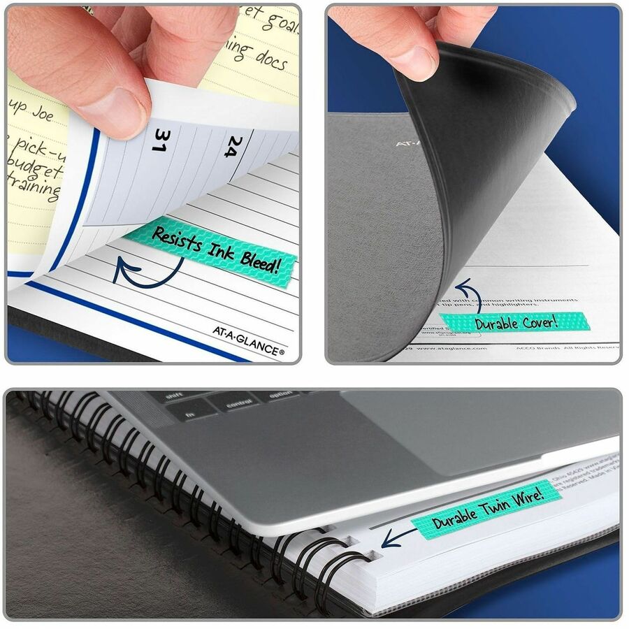 At-A-Glance QuickNotes Appointment Book Planner - Large Size - Julian Dates - Weekly, Monthly - 12 Month - January 2024 - December 2024 - 8:00 AM to 5:00 PM - Hourly - 1 Week, 1 Month Double Page Layout - 8" x 10" White Sheet - Wire Bound - Simulated