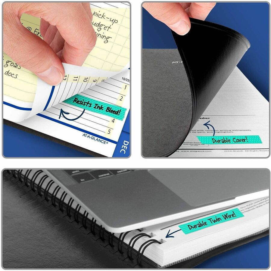 QuickNotes Weekly Block Format Appointment Book, 8.5 x 5.5, Black Cover, 12-Month (Jan to Dec): 2024