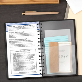 QuickNotes Weekly Block Format Appointment Book, 8.5 x 5.5, Black Cover, 12-Month (Jan to Dec): 2024