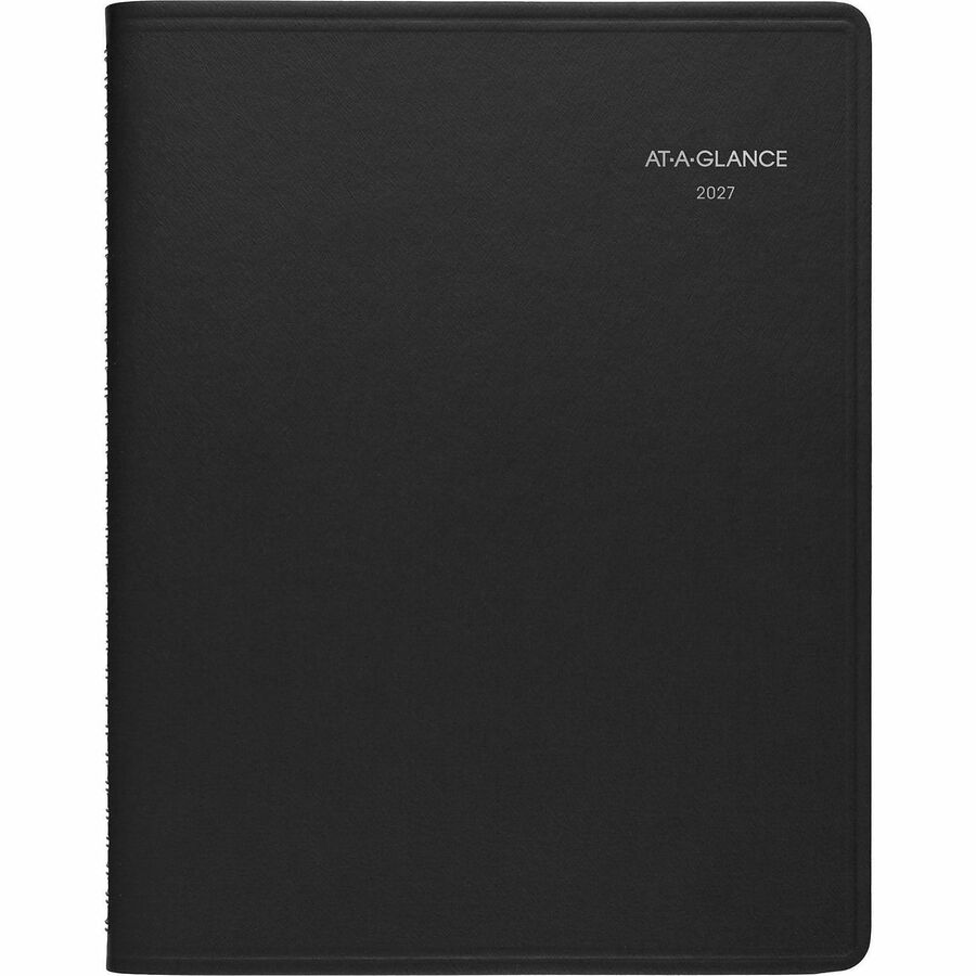 QuickNotes Monthly Planner, 11 x 8.25, Black Cover, 12-Month (Jan to Dec): 2024