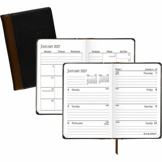 QuickNotes Monthly Planner, 11 x 8.25, Black Cover, 12-Month (Jan to Dec): 2024
