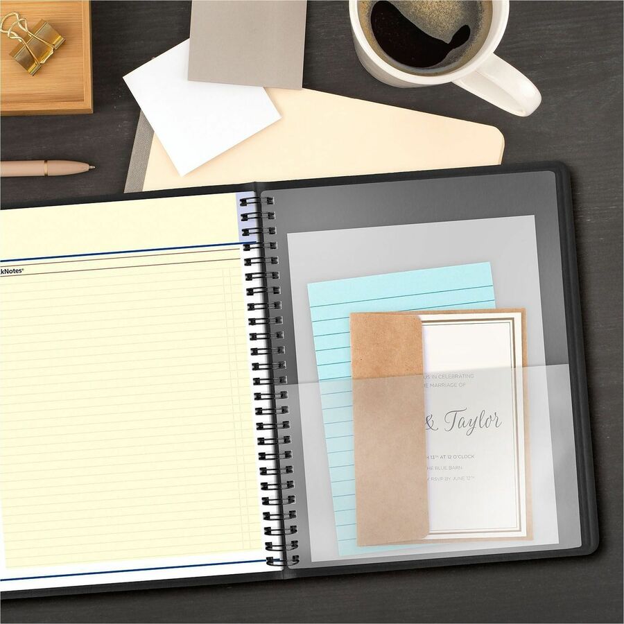 QuickNotes Monthly Planner, 8.75 x 7, Black Cover, 12-Month (Jan to Dec): 2024