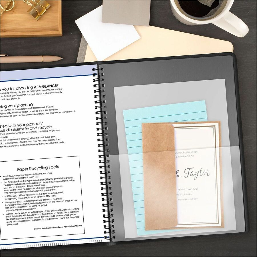 At-A-Glance QuickNotes Appointment Book Planner - Large Size - Julian Dates - Weekly, Monthly - 12 Month - January 2024 - December 2024 - 8:00 AM to 8:45 PM - Quarter-hourly, 8:00 AM to 8:45 PM - Monday - Sunday - 1 Week, 1 Month Double Page Layout -