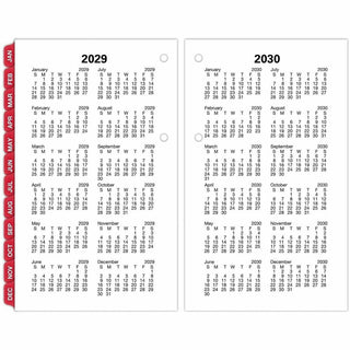 Two-Color Desk Calendar Refill, 3.5 x 6, White Sheets, 12-Month (Jan to Dec): 2024