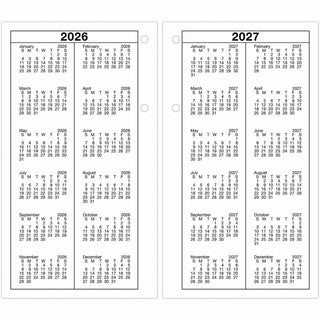 Large Desk Calendar Refill, 4.5 x 8, White Sheets, 12-Month (Jan to Dec): 2024