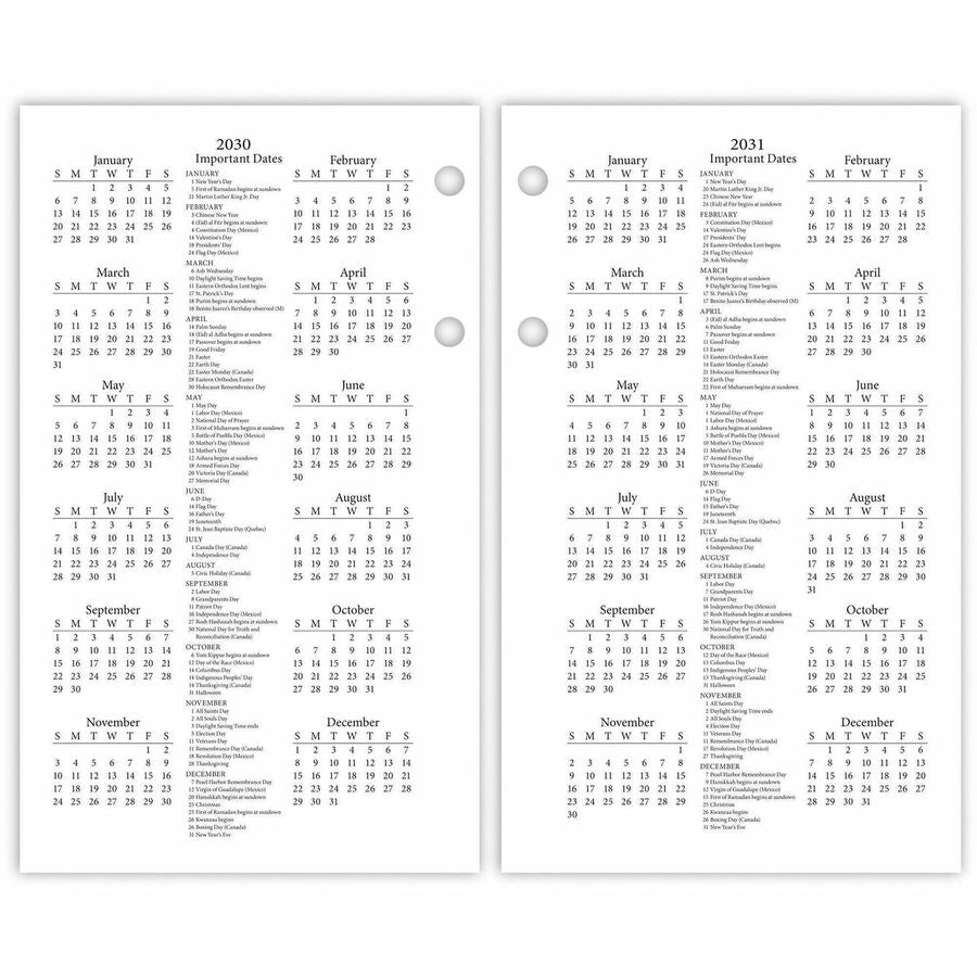 At-A-Glance Photographic Loose-Leaf Desk Calendar Refill - Standard Size - Julian Dates - Daily - 12 Month - January 2024 - December 2024 - 1 Day Double Page Layout - 3 1/2" x 6" White Sheet - 2-ring - Desktop, Desk - Paper - Ruled, Reference Calenda