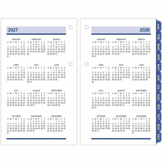 QuickNotes Desk Calendar Refill, 3.5 x 6, White/Yellow/Blue Sheets, 12-Month (Jan to Dec): 2024