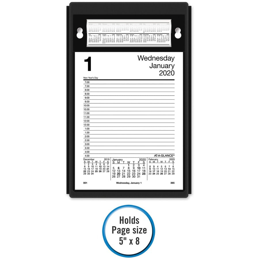 Base for 5 x 8 Tear-Off Daily Desk Calendar, 5 x 8, Black