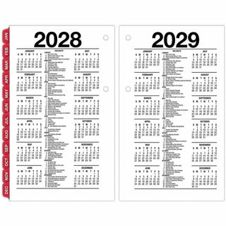 Desk Calendar Refill with Tabs, 3.5 x 6, White Sheets, 12-Month (Jan to Dec): 2024