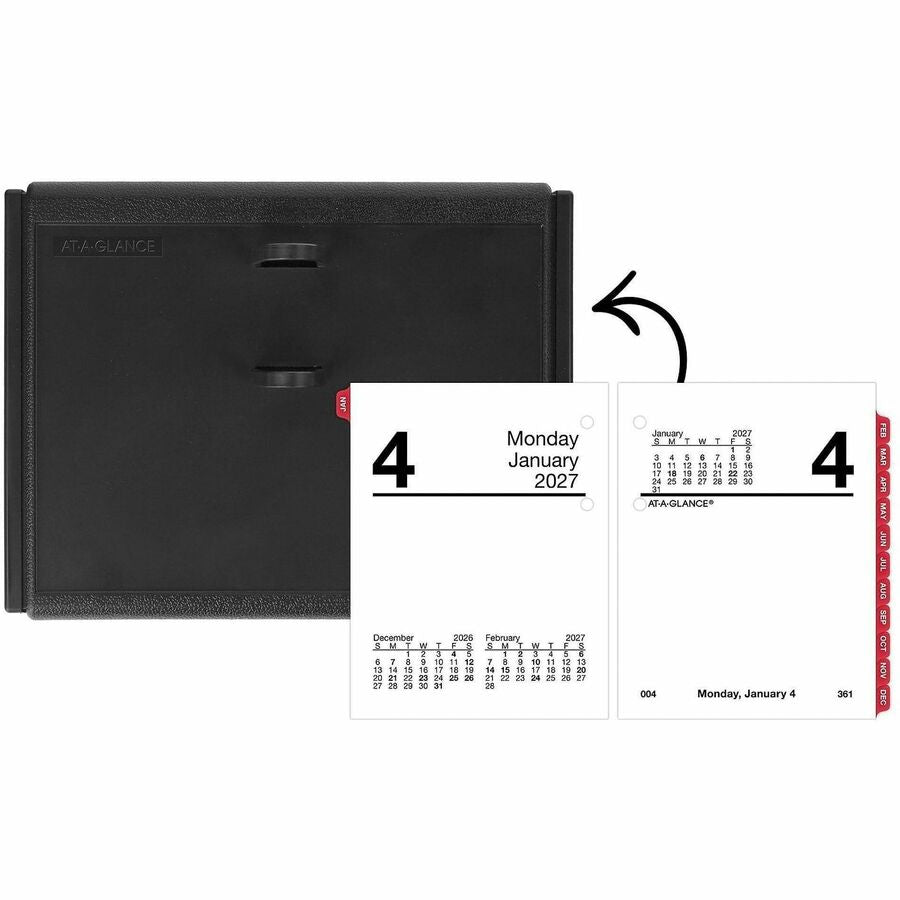 Compact Desk Calendar Refill, 3 x 3.75, White Sheets, 12-Month (Jan to Dec): 2024