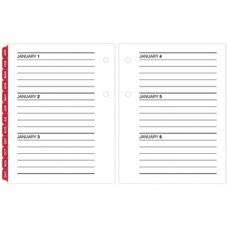 Compact Desk Calendar Refill, 3 x 3.75, White Sheets, 12-Month (Jan to Dec): 2024